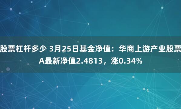 股票杠杆多少 3月25日基金净值：华商上游产业股票A最新净值2.4813，涨0.34%