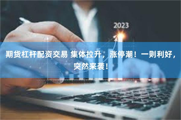 期货杠杆配资交易 集体拉升，涨停潮！一则利好，突然来袭！