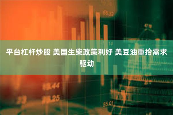 平台杠杆炒股 美国生柴政策利好 美豆油重拾需求驱动