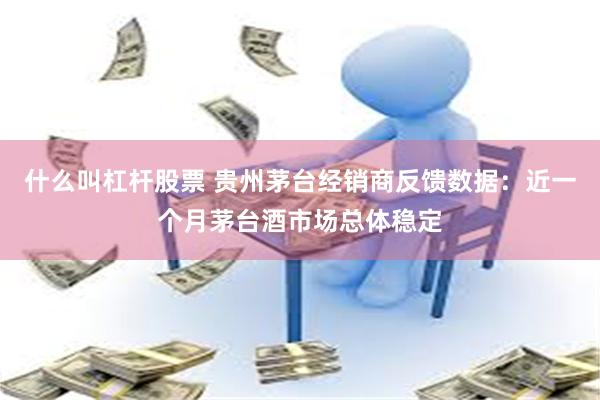 什么叫杠杆股票 贵州茅台经销商反馈数据：近一个月茅台酒市场总体稳定