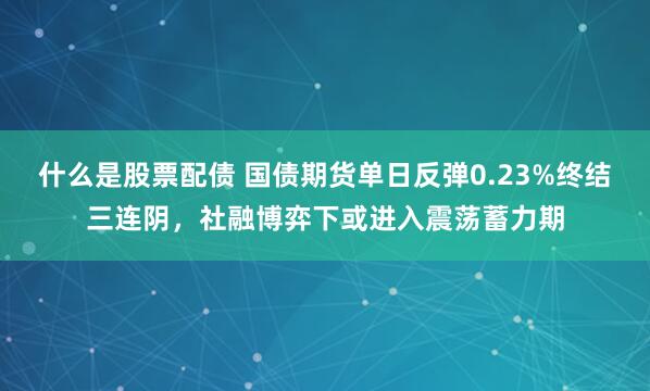 什么是股票配债 国债期货单日反弹0.23%终结三连阴，社融博弈下或进入震荡蓄力期